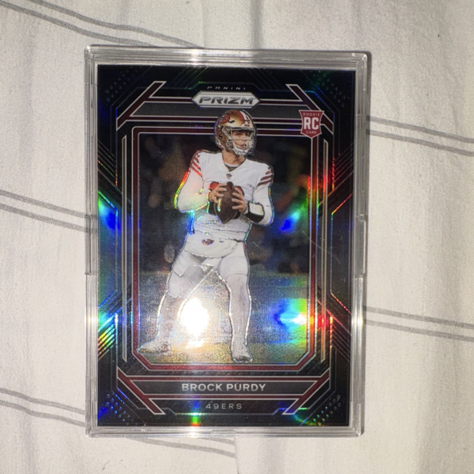 2022 Panini Chronicles Prizm Black Brock Purdy Rookie Silver PB-8 49ers NFL