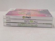 3 Nintendo Wii Exercise Lot - Zumba Fitness, My Fitness Coach, Wii Fit Plus