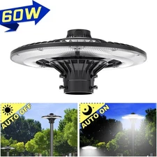 60W LED Post Top Light Outdoor Street Area Circular Pole Fixture With Photocell