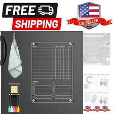 Acrylic Magnetic Chore Chart for Kids Teens Adult Family, Clear Dry Erase Acr...