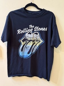 The Rolling Stones Tongue Logo Graphic Black T-Shirt, Size M