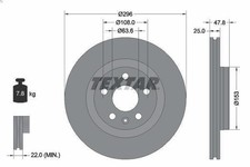 1X Disque de frein TEXTAR 92323905 pour VOLVO XC40 (536) 2 2019-2021