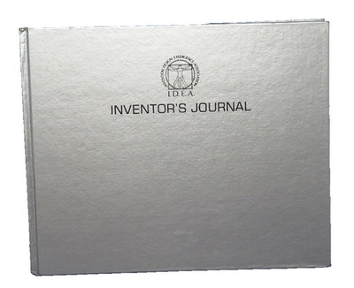 I.D.E.A Inventor's Journal Hard Cover Note Book Silver Size 9 x 10.5