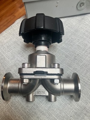 SANATARY DIAPHRAGM Valve 2  Tri-Clamp O.D., 7/8  I.D. Openings SS316L,