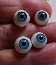 Vintage Stock 10mm Plastic Doll Eyes Antique/BJD BLUE Gray 6mm iris 1 available