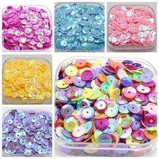 5000 Pcs Luster AB Color 6mm CUP round loose Sequins Paillettes sewing Wedding