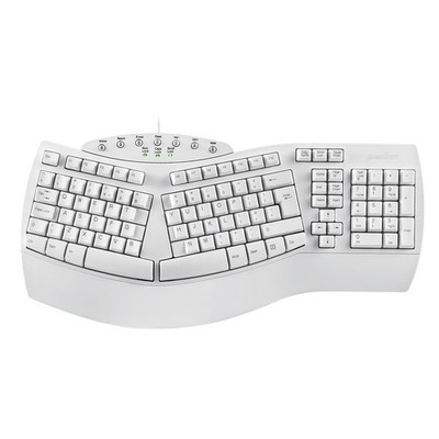 perixx PERIBOARD-512 kabelgebundene ergonomische natürliche Split-Tastatur mit 7 Multimedia-K 