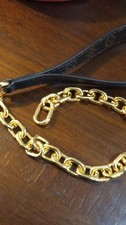Louis Vuitton Black Gold Chain Fashionable Handbag Strap for Women