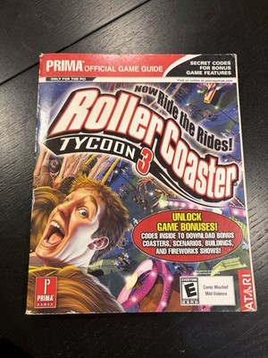 Rollercoaster Tycoon 3 Prima's Official Strategy Guide Prima Games Atari PC