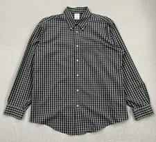 Brooks Brothers 1818 Shirt Men XL Green Blue Plaid Regent Non Iron Oxford Button