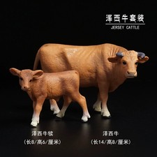 JERSEY CATTLE 2pcs Model Animal Model For 1/6 Action Figure Scene Accessories