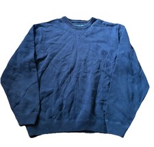 Eddie Bauer Crewneck Men  s Navy XL Vintage Pullover Cotton Knit Vintage 90s