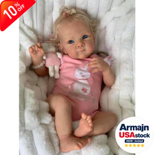 Reborn Baby Doll Girl Lifelike Realistic Newborn Full Body Vinyl Toy 18 in NEW