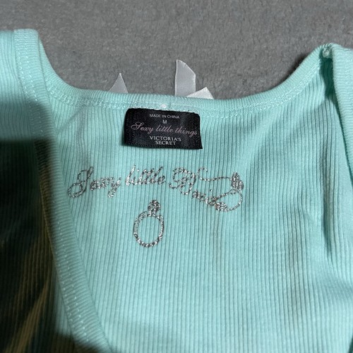 Camiseta sin mangas Y2K Victorias Secret Sexy Little Thing Bling Dama de honor para mujer mediana - Imagen 3 de 6