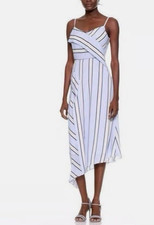 Banana Republic Stripe Strappy Asymmetrical Party Cocktail Dress 4P