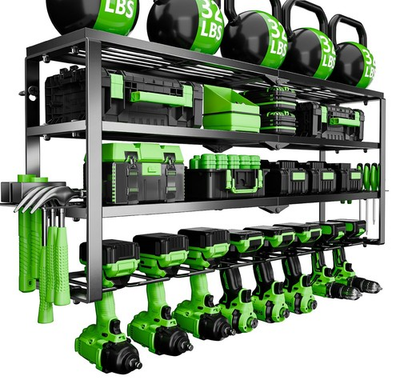 #ad #ad Power Tool Organizer Wall Mount 4 Layers Tool Storage Rack with 8 Cordless D... $51.46