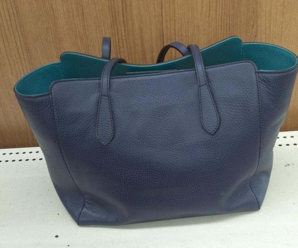GUCCI Swing Tote Bag Blue 14.9 inch | eBay