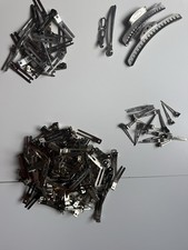 Vintage Mixed Lot of 150 Aluminum Assorted Hair Clips Pin Curl