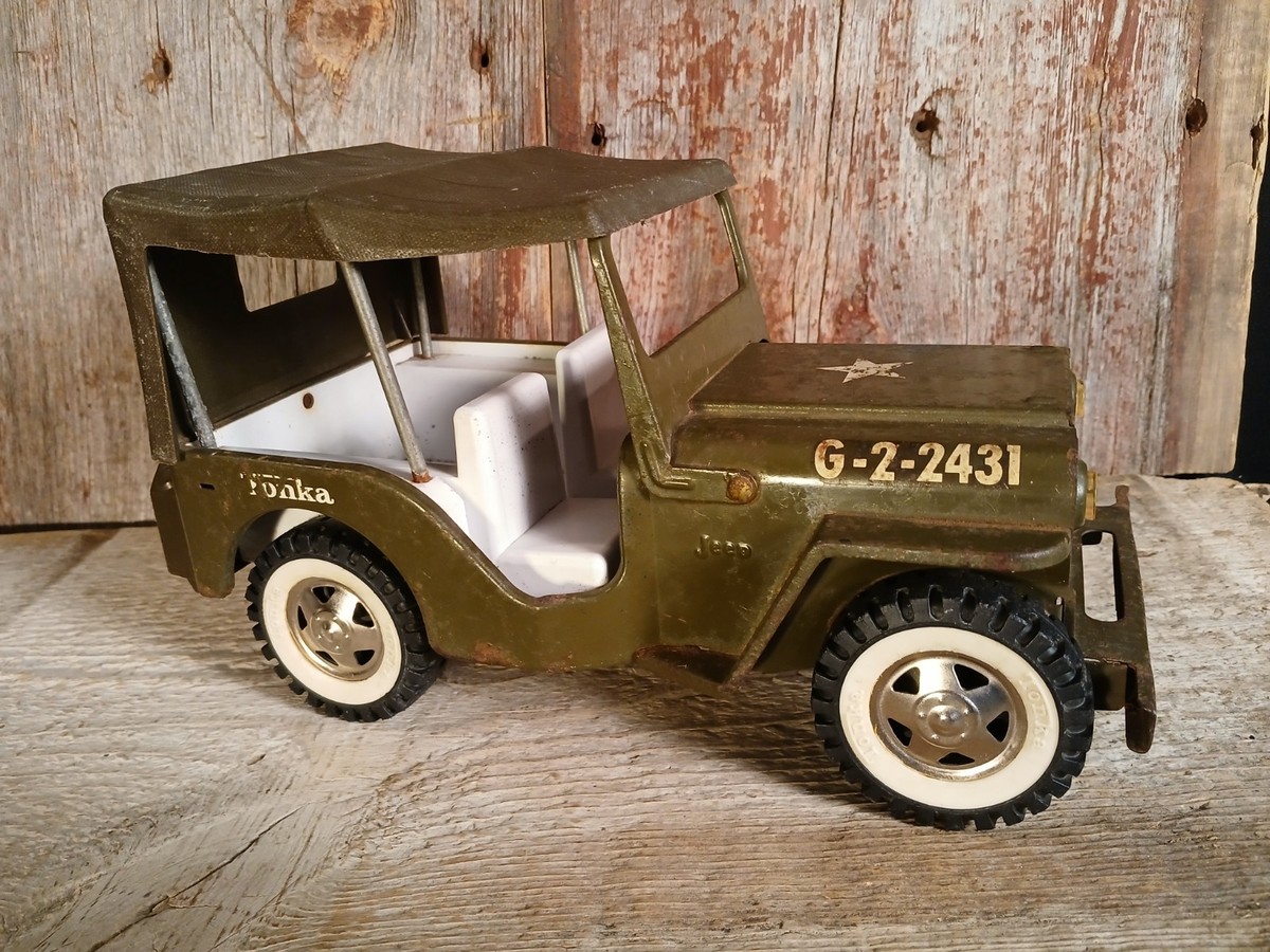 Vintage 1960's Tonka Pressed Steel Commander Army Jeep G-2-2431 | eBay
