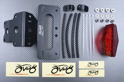 Support de Plaque + Feu Stop Rouge Pour KAWASAKI D-TRACKER 125 2010-2021 - Photo 1/4