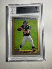 2001 Topps - Drew Brees #328 (RC). Rookie Card. Beckett Grading - 9. rookie card picture
