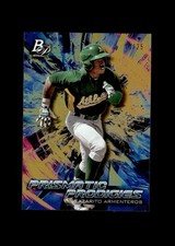 2018 Bowman Platinum Prismatic Prodigies Orange Lazarito Armenteros A's /25