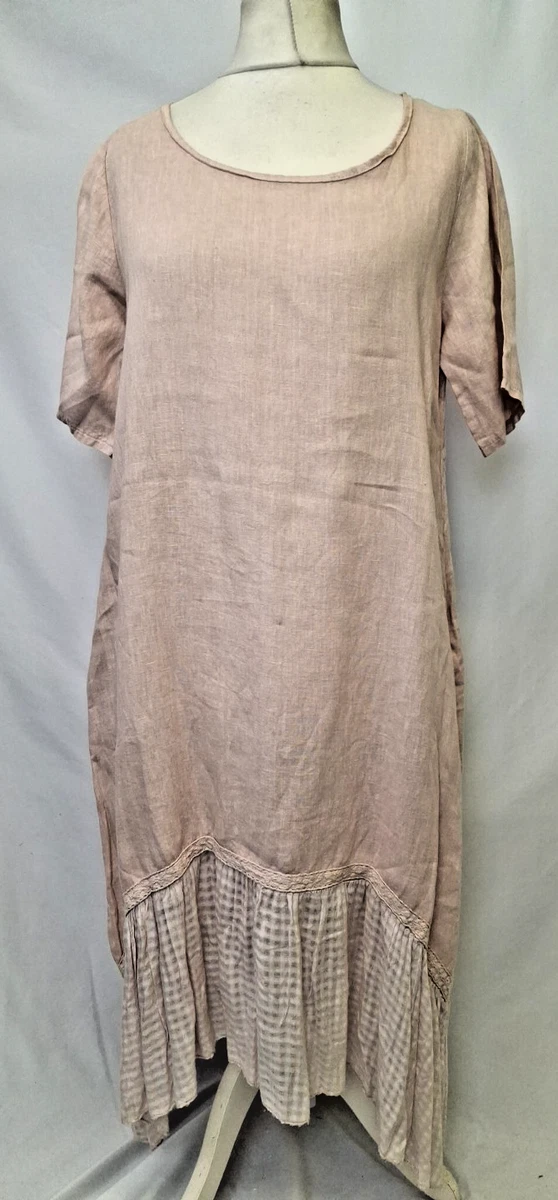 gigi mini linen dress LINEN COLOR BLOCK SLEEVELESS A-LINE MINI DRESS main image 0