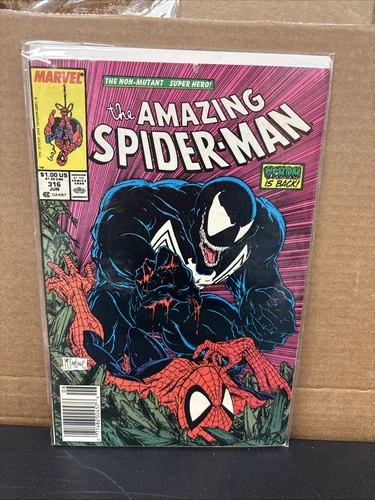 Amazing Spider-Man #316 Newsstand 1989 Marvel 1st Full Cover Ever of Venom!