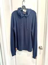 Michael Kors Navy Hooded Sweater Size Medium Men s 295