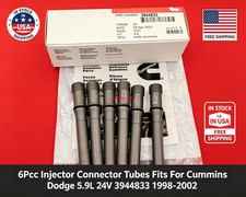 6pcs Injector Connector Tubes Fits For Cummins Dodge 5.9l 24v 3944833 1998-2002 6pcs Injector Connector Tubes Fits For Cummins Dodge 5.9l 24v 3944833 1998-2002