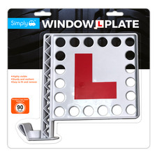 Simply Auto WLP01 Car Window Learner L Plate Clip‑On Learner Driver Sign