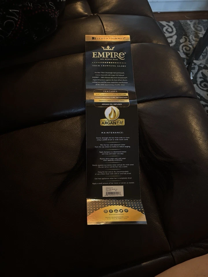 EMPIRE YAKI - SENSATIONNEL 100% HUMAN REMY HAIR SOFT YAKY WEAVE W/ ARGAN OIL — 第 2/2 张图片