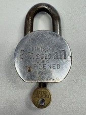Vintage American Pad Lock Series 600 Hardened with 1 Key Made in the USA