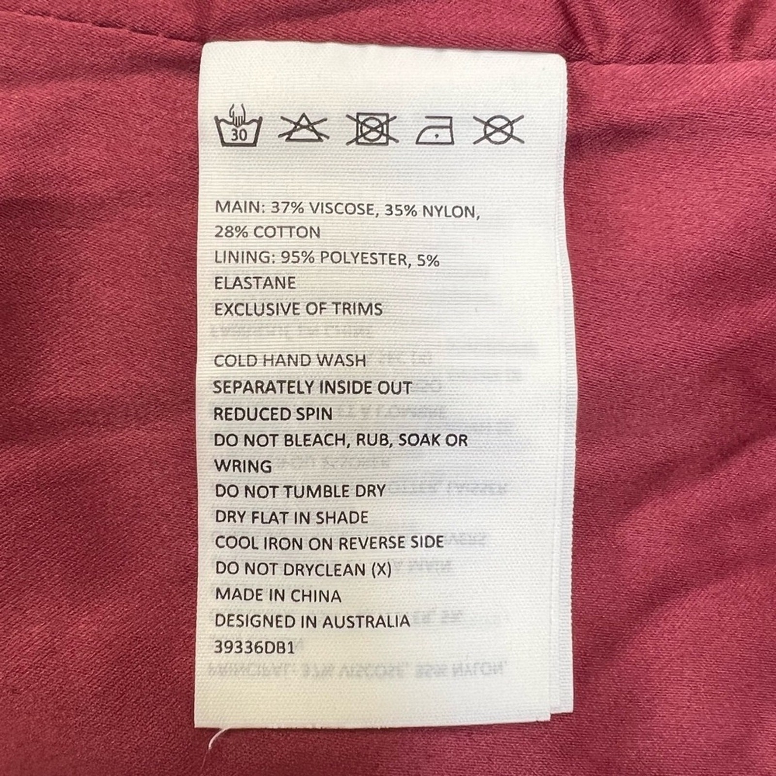 Bardot Solange Women’s Dress Size 8 Burgundy Lace Off Shoulder Bell Sleeve