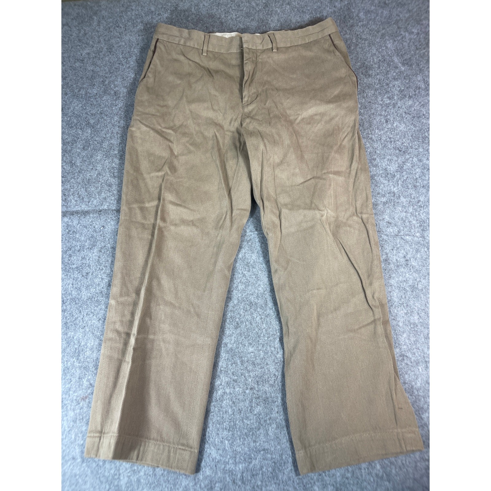 Vintage 90s Polo Ralph Lauren Chino Pants Mens 36x27 Khaki Flat Front Classic