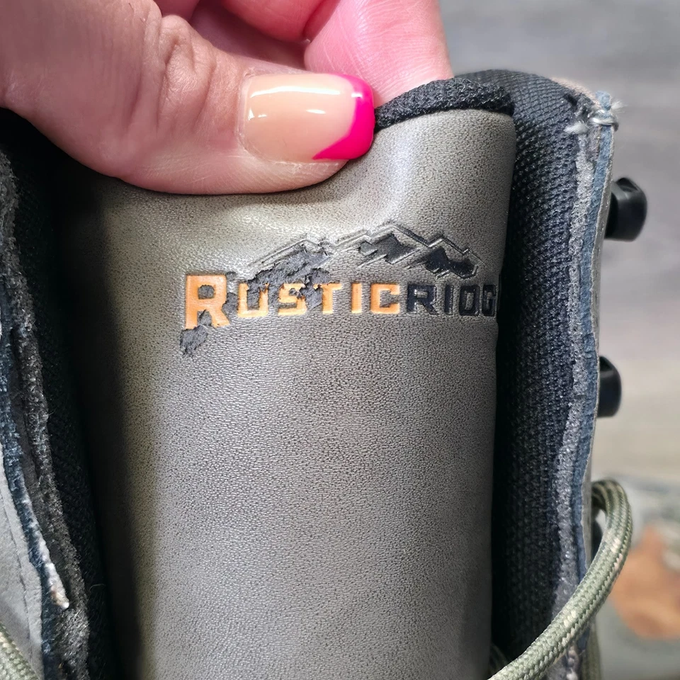 Rustic Ridge Boots Mens 12 Real Tree Camo Leather Fabric Upper Hunting Outdoor - Image 3 of 4