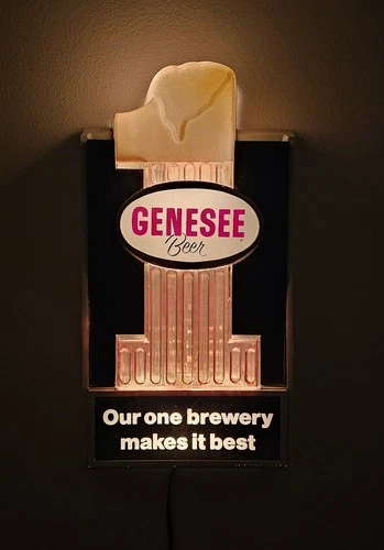 Vintage Genesee Bubbler Beer Sign