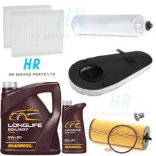 FULL SERVICE KIT 6L LONGLIFE OIL & FILTERS FOR BMW 5 SERIES 520D 2.0 F10 2009-13