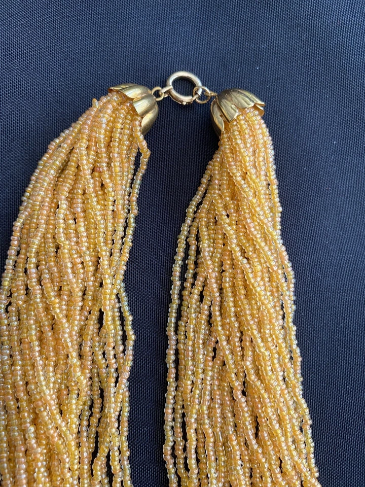 Винтажное чехословацкое ожерелье из стеклянных бусин 1940-е  - Изображение 4 из 4