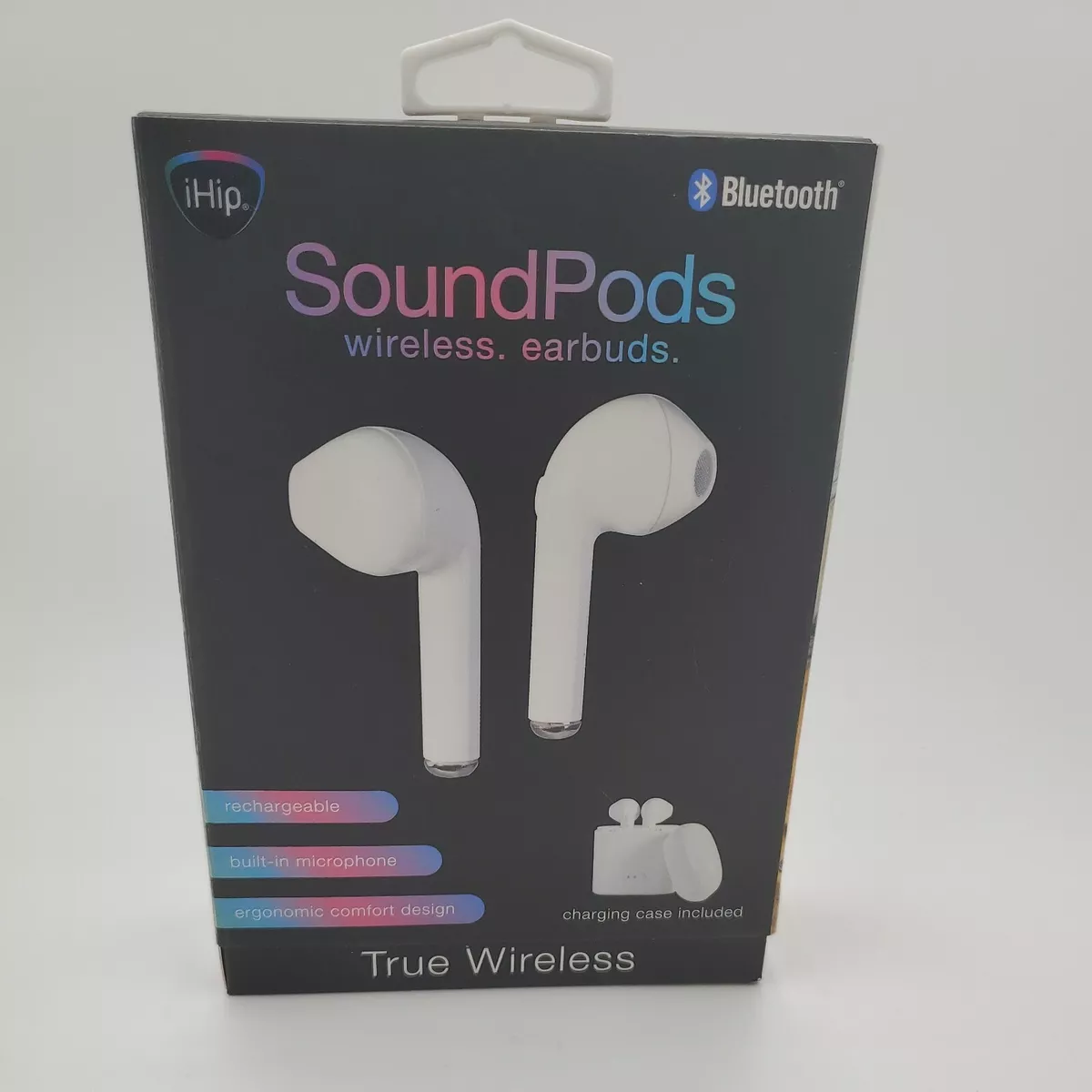 iHip Bluetooth SoundPods True Wireless Earbuds Case Charger Included