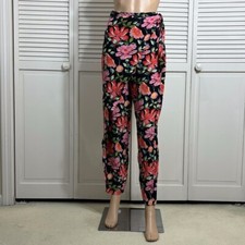 NWT Other Stories Peony Floral Print Trousers Pants Multicolor Viscose Size 4