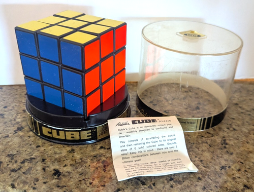 Vtg Original 1980 Ideal Toy Corp Rubik's Cube Hong Kong w/ Package & instruction