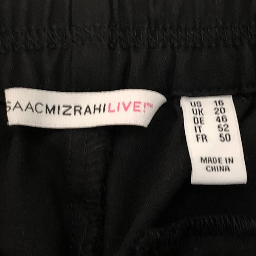 Isaac Mizrahi, QVC, Black Tapered Leg Pull On Pants with Stretch, size 16 - Picture 5 of 5