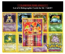 Lot Of 6 Holographic Cards (LIMITED TIME OFFER!!)