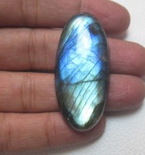 Natural Labradorite Cabochon Oval 93.10 Cts Flat Back Loose Gemstone J 336