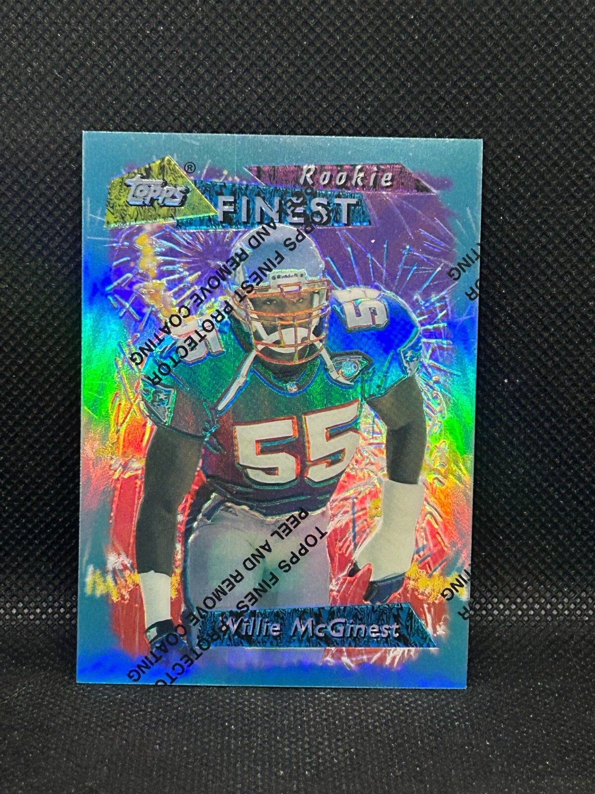 1995 Topps Finest - Willie McGinest #110 Rookie Refractor Rare w/ Peel