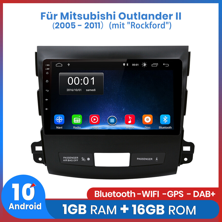 Radio de coche para Mitsubishi Outlander II CW GPS navegador WIFI BT FM USB Android DAB+