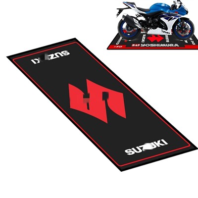 MotoGP SUZUKI レーシングフロアマット 80cm×200cm GSX for Suzuki Sports Motorcycle Motorbike Pit Mat Garage Workshop