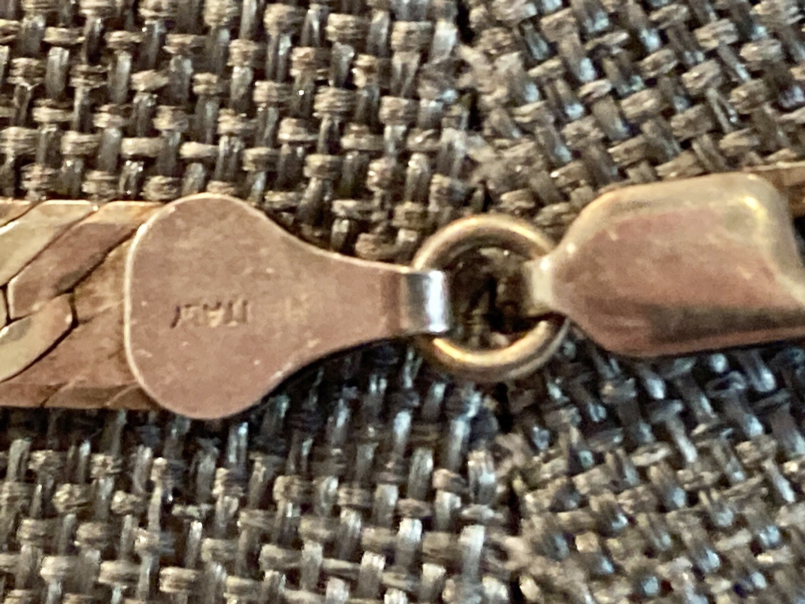 Italian Solid Sterling Silver Herringbone Necklac… - image 5