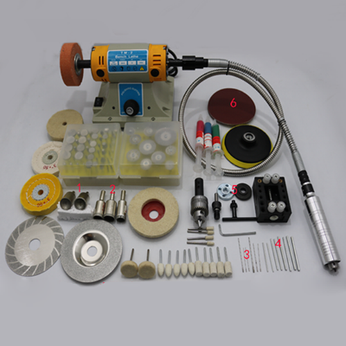 New Bench Lathe Jewelry Polishing Machine Kit Double-end Flexible Shaft Grinder